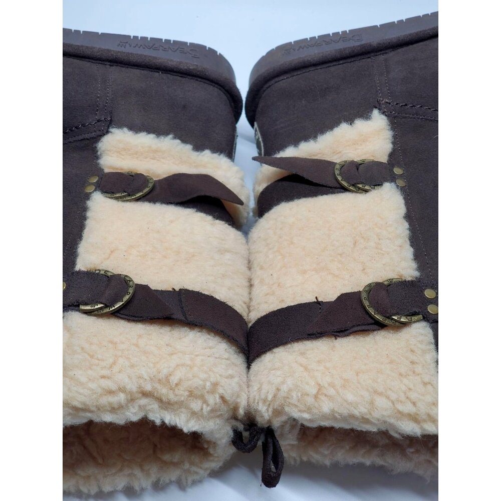 Bearpaw Women's Brown Suede & Fur Mid-Calf Winter Boots Size 9 552 - Picture 6 of 9